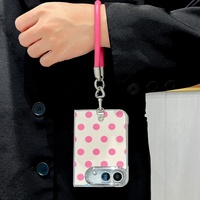 Nouvelle coque de téléphone minimaliste Ins pour iPhone Duo Fold, motif à pois, support en forme de cœur, anti-chute, couverture intégrale, antichoc