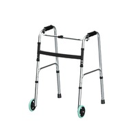 Déambulateur pliable à quatre pieds en alliage d'aluminium, canne à quatre points pour personnes âgées et personnes handicapées, classe II