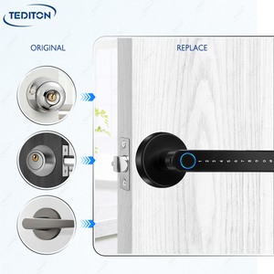<span class=keywords><strong>Serrure</strong></span> de <span class=keywords><strong>porte</strong></span> intelligente <span class=keywords><strong>électronique</strong></span> TTlock APP avec contrôle à distance, poignée, <span class=keywords><strong>entrée</strong></span> sans clé, empreinte digitale et mot de passe - Product Image 2
