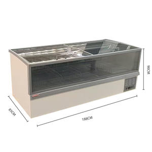 Congélateur de supermarché de 1,88 m, armoire combinée en îlot, vitrine à crème glacée à température unique, couvercle supérieur, refroidissement direct, dégivrage automatique - Product Image 3