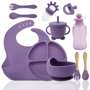 Juego de Alimentación Infantil de 11 Piezas, Libre de BPA, Ecológico, Apto para Lavavajillas, Bolsas de Almacenamiento para Leche y Puré de Frutas, Diseño de Fácil Agarre, Babero de Silicona - Product Image 6