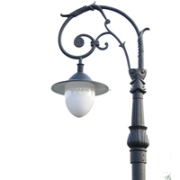 Highlux 3.6M 30W européen Led jardin lumière coulée aluminium lampe pôle AC220V E27 ampoule avec abat-jour acrylique
