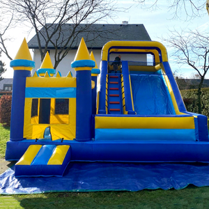 Castillo inflable con tobogán para fiestas al aire libre, brincolín inflable comercial para niños, casa de brinco, castillo hinchable - Product Image 1