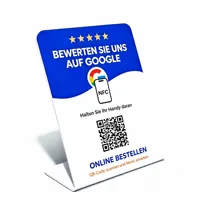 Tarjeta RFID NFC de 150*110*50mm para reseñas de Google, 13.56MHz, impermeable, programable, con chip URL Tap para Alemania
