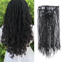 Originea 0.1cm 100% Fatto a Mano all'Uncinetto Capelli Umani Afro Kinky Bulk Extension Dreadlock Intrecciati Micro Sister Locs con Clip