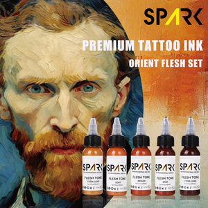 Spark Venta al por mayor Flesh Tone Color Set Skin Color Set 30ML Color orgánico Pigmento no tóxico Original <span class=keywords><strong>Studio</strong></span> <span class=keywords><strong>Tattoo</strong></span> <span class=keywords><strong>Ink</strong></span> - Product Image 1