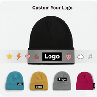 60 couleurs de bonnets tricotés, fabricant de bonnets, broderie de logo personnalisé, bonnets d'hiver épais à revers pour hommes et femmes