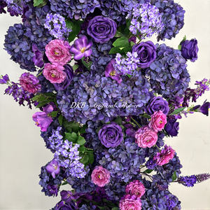 Ensemble de bouquets de fleurs artificielles personnalisés, arche florale violette, toile de fond de mariage, fleurs décoratives - Product Image 6