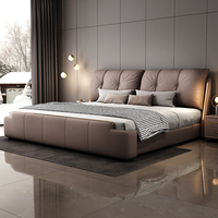 Lit Queen Size, Lit King Size, Cadre de lit moderne avec rangement, Meubles de chambre à coucher