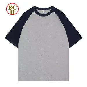 2024 Summer BCH Wholesale Combed Raglan Short Sleeve Advertising Shirt Jumper Custom Printing T-shirt for Men Women