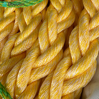 Corde Marine Jaune et Blanche en Polypropylène et Polyester, Corde Flottante Durable pour Quai, Pêche, Amarrage, Levage, Corde Mixte PP/PET pour Bateau et Navire