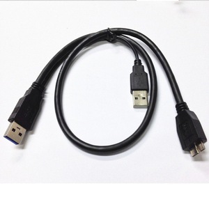 Cable de datos USB 3.0 de 0,5 m con doble cabezal USB a Micro B tipo Y con alimentación para disco duro portátil - Product Image 3