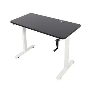 Mesa de ajuste Manual de oficina, patas de escritorio de pie, altura de Metal ajustable, soporte para sentarse, escritorio