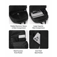 Tas Ransel Bisnis Kasual Pria Oxford Tahan Air Multi Kompartemen untuk Laptop, Cocok untuk Perjalanan Sehari-hari