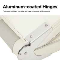 Siège marin pliant de luxe bicolore HOMFUL Accessoires de bateau Chaise de bateau de pêche Siège de bateau rabattable à dossier bas