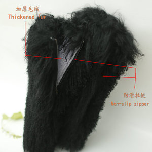 All'ingrosso 50cm bianco vero nero pelliccia mongolia superiore <span class=keywords><strong>stivali</strong></span> lunghi per le donne con tacco e pelliccia alti <span class=keywords><strong>stivali</strong></span> di pelliccia - Product Image 5