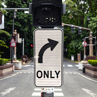 Panneaux de signalisation routière en aluminium, rectangulaires, blancs, avec film réfléchissant de quatrième qualité, imprimés UV, 60 cm, personnalisables