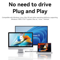 Veggieg - Adaptador de Audio USB con Conector para Tarjeta de Sonido Externa de 0.65 Pies, Convertidor Estéreo Auxiliar de 3.5 mm para Auriculares, Computadoras Portátiles, Computadoras de Escritorio Linux