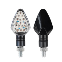 Clignotant LED pour moto, clignotant orange, 2 lentilles, scooter, moto, M8, homologué E-mark
