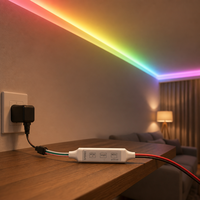 Contrôleur de bande LED Mini Dream Color DC5-24V SPI à fil unique, 3 touches, 600 pixels, SP002E, IC personnalisé RGB, sortie 3.5A, télécommande 30M