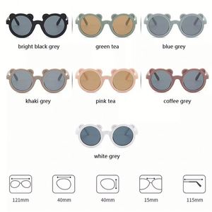 Gafas de Sol Redondas para Niñas, Diseño de Oso de Dibujos Animados, Moda Infantil, Venta al Por Mayor - Product Image 5