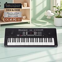 Piano Digital AIERKE K180 de 61 Teclas con Respuesta Sensible y Guía LED Clara para el Aprendizaje