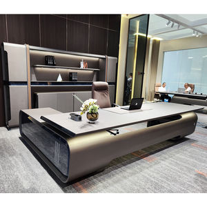 Escritorio de Oficina BOBIAO Grande de Lujo para Directores Ejecutivos, en Forma de L, con Gabinete Secundario con Cerradura de Huella Digital y Contraseña - Product Image 3