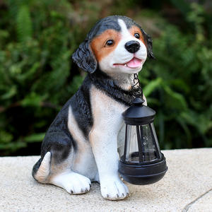 Recién llegado, decoración de jardín, energía Solar, resina, cachorro, animal, lámpara de luz nocturna, iluminación de jardín - Product Image 2