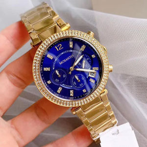 Top Brand originale M-K6262 signore di vetro minerale 316L acciaio inossidabile cinturino al quarzo moda e Business orologio da donna - Product Image 1