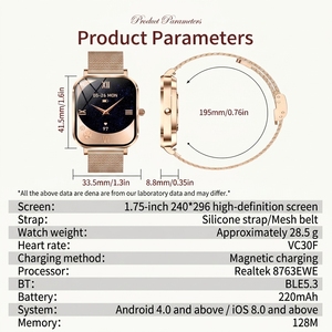 Reloj Inteligente Metálico Delgado MK90 de 8.8mm, Ultrafino, Resistente al Agua, Monitor de Actividad para Mujer, Deportivo y a la Moda, Listo para Enviar - Product Image 5