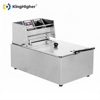 Friteuse électrique commerciale de table en acier inoxydable avec contrôle de température pour frites, poulet et restauration rapide