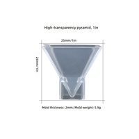Moule en silicone pyramidal contemporain à haute transparence pour la résine époxy, idéal pour les loisirs créatifs et la décoration intérieure, respectueux de l'environnement