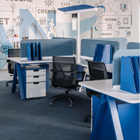 Bureau de travail ergonomique moderne personnalisé avec armoire de rangement, poste de travail informatique en bois, hauteur réglable, design modulaire multifonctionnel