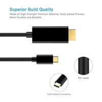 Câble USB C 3.1 vers HDMI Xput 6FT, prend en charge la résolution vidéo 4K 30Hz, adaptateur vidéo haute résolution, connecte le téléphone portable à un téléviseur, un moniteur ou un écran.