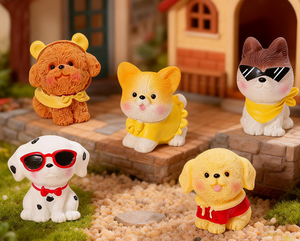Figuras Miniatura de Resina de Animales de Dibujos Animados, Perro Caniche, Dálmata, Corgi, Cachorro, Accesorios para Acuario, Escritorio, Jardín de Hadas, Venta al Por Mayor - Product Image 6