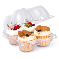 Récipient à Cupcakes en plastique avec couvercle Boîtes pour 24 Cupcakes Mini Boîtes à Cupcakes Transparentes Personnalisées de 12 et 6 Trous Vente en Gros