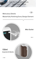 Diffuseur de parfum nébulisant avec minuterie, télécommande, contrôle par application, fonctionne sur piles, conception sans eau, portable, pour la maison et l'hôtel
