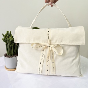 BSCI Custom Logo Natural Storage Cotton Canvas Drawstring Bag <b>Gift</b> Cloth Dust Cotton Canvas <b>Envelope</b> Pouch for Handbag - Product Image 5