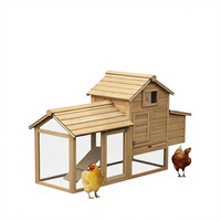 Chilochilo vente en gros 59 "petit poulailler en bois poulailler volaille Cage extérieur maison pour animaux de compagnie poulet nichoir lapin clapier