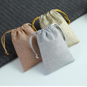 Bolsas de Regalo con Cordón de Tela Brillante Plateada y Dorada Personalizadas al por Mayor, Estuches para Joyería, Bolsas de Embalaje para Accesorios - Product Image 3