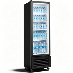 Vitrina Refrigerada Comercial Bajo Mostrador con Puerta de Vidrio Individual, Gabinete Duradero para Almacenamiento de Diversas Bebidas - Product Image 1