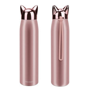 Botellas de Agua con Forma de Gato, Taza de Viaje de Acero Inoxidable, Termo Aislado para <span class=keywords><strong>Café</strong></span> - Product Image 1