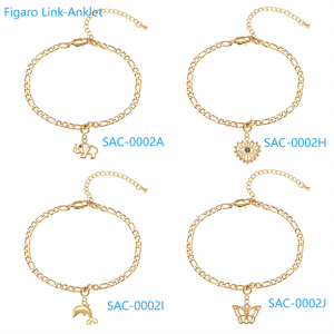 Pulsera <span class=keywords><strong>de</strong></span> Tobillo Chapada en Oro <span class=keywords><strong>de</strong></span> 24k con Diseño <span class=keywords><strong>de</strong></span> Elefante para <span class=keywords><strong>Mujer</strong></span>, Joyería <span class=keywords><strong>de</strong></span> Acero Inoxidable, Estilo Cubano con Mariposa - Product Image 6