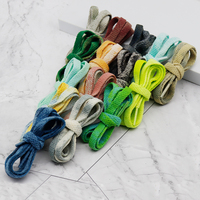 Coolstring Lacets plats épais en plastique/polyester de 8 mm, faits à la main, teints par nouage, couleur vintage délavée, longueur et couleur personnalisables