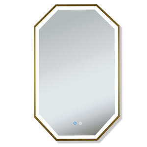 Fullkenlight khung vàng fogless tắm tắm Gương thông minh phòng tắm <span class=keywords><strong>LED</strong></span> Vanity ánh sáng gương cho phòng tắm trang điểm - Product Image 3