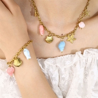 Ensemble de bracelets Bowei Starfish en céramique, style nautique, inspiré de la dopamine, ensemble de bijoux polyvalents
