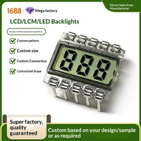 Mini Pantalla LCD de 3 Dígitos, Módulo de Forma y Tamaño Personalizados con Pines para Panel de Control, Termómetro, Indicador de Batería