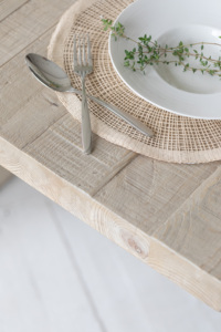 French Style Industrial Rustic Recycled <strong>Extendable</strong> Rustic <strong>Dining</strong> Room <strong>Table</strong> Wood Oak - Product Image 6