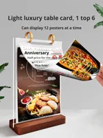 Support de table vertical en acrylique haut de gamme A4 pour affichage de cartes, menus, listes de prix et panneaux de commande