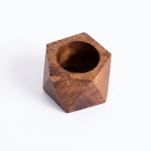 Anneau de serviette en bois géométrique, design moderne, accessoire de table durable, largeur 5 cm - Product Image 1